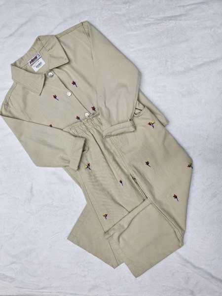 طقم جينز بناتي كتان